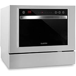 KLARSTEIN Amazonia 6 Luminance - Lave-Vaisselle, Façade vitrée élégante, Pose Libre, Encastrement, Divers programmes, 1380 Watts, Aquastop, Econome, Gris