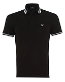 Armani Jeans 3Z1F69 Tipped Trim Detail Polo T-Shirt - Black Large Black