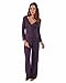 The Essential One - Luxury Lace Maternity Nursing Pyjamas - Purple - Medium - EOM130