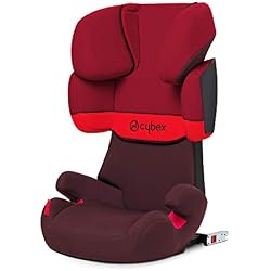 Cybex - Silla de coche grupo 2/3 Solution X-Fix, para coches con y sin ISOFIX, 15-36kg, desde los 3 hasta los 12 años aprox., Rumba Red