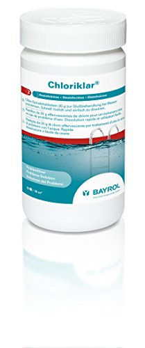 BAYROL Chloriklar - Schnell lösliche Chlortabletten 20g / Chlortabs 20g mit sehr hohem Aktivchlor Gehalt - organisch - 1 kg
