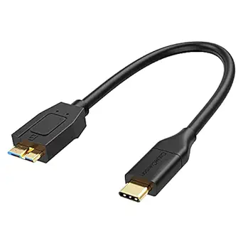 CableCreation USB C to Micro-B 3.0 (Gen2/ 10G),1ft USB 3.1 Type C Cable Compatible with MacBook (Pro), External Hard Driver, Galaxy S8/S9/S10, etc, 0.3M /Black