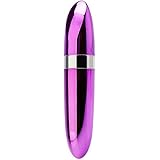 Vibrador, Louviva Míni Bala Oculta de Forma Lápiz Labial Huevo Vibrante Portátil Estimulación para Clítoris, Próstata, Parte Sensible, Impermeable Juguete Erótico Regalo Sexual-Color Morado