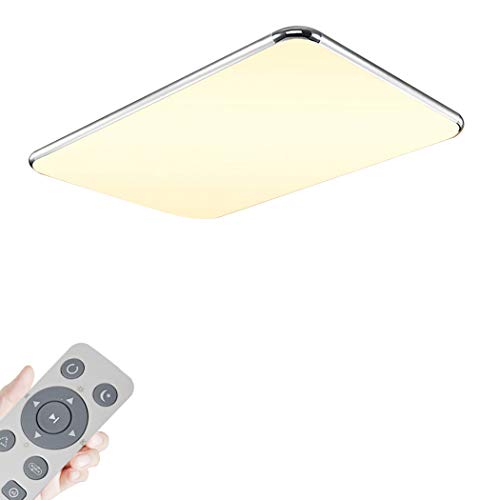 Preisvergleich Produktbild MYHOO 64W Ultraslim LED Deckenleuchte Dimmbar Modern Deckenlampe Wandleuchte Schlafzimmer Wohnzimmer Leuchte (64W Dimmbar,65X43X10CM)