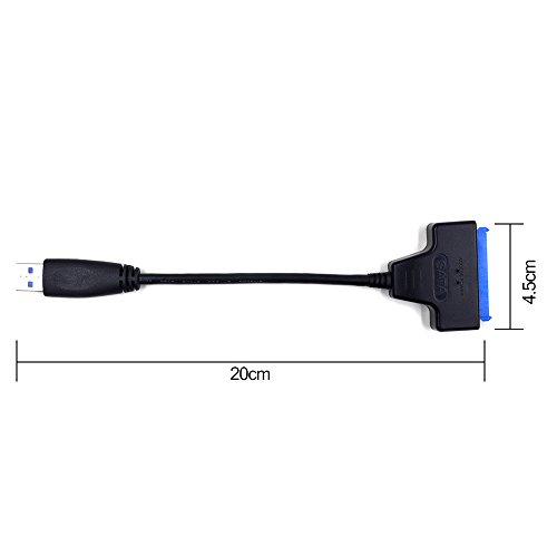 USB 3.0 zu SATA Adapterkabel für 2,5 „SSD / HDD Laufwerke – SATA auf USB 3.0 Externer Konverter und Kabel, USB 3.0 – SATA III Konverter (SATA-USB 3.0 Konverterkabel) - 2