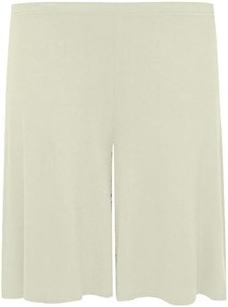 New Ladies Womens Standard & Plus Sizes Plain Soft Jersey Shorts 14-26