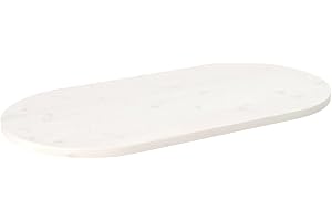 vidaXL Bordsskiva vit 90x45x2,5 cm oval massiv furu