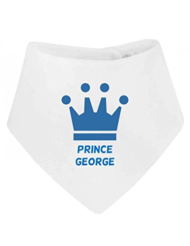 Personalised Prince Name Blue Crown Customise With Name Cute Unique Bandana Baby Bib