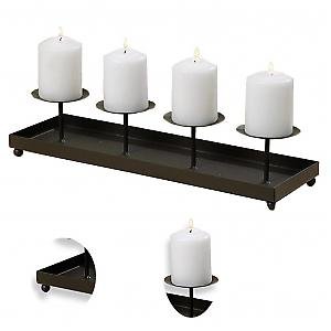 Preisvergleich Produktbild Kerzenschale Kerzenständer Kerzenhalter Kerzentablett Adventskranz Metall 40cm