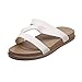 Produktbild Sandalen, Summer Beach Slipper für Herren: Outdoor-Wasserrutsche auf Einer Sandale aus Mikrofaser-Leder mit Rutschfester Außensohle und offener Zehenpartie (Color : Weiß, Größe : 44 EU)