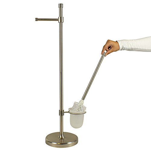 Kela 20118, WC-Bürstentopf und Papierhalterung, Toilettengarnitur, Metall, Wega, 79cm, Silber Matt - 2