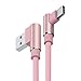 Produktbild USB Type C Ladekabel Starkes 90 Grad Kabel 1M für Xiaomi Black Shark / Mi 5c / 5s / 5s Plus / Mi 5X / 6 / 6X / 8 / 8 SE / A1 / Mi Mix / Mi Note 2 / MIX 2 / Mix 2S / Mi Note 3 / Pocophone F1 - Rosa