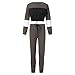 Produktbild Kapuzenpullover Damen, Mosstars Frauen Stitching Kontrastfarbe Pullover Anzug Jacke Hosen Zwei Sätze Outerwear Obertei