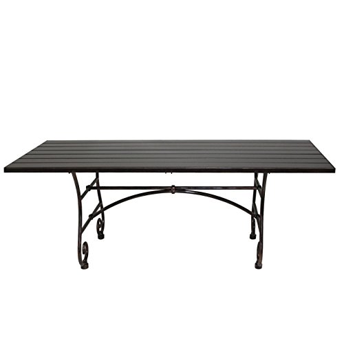 Preisvergleich Produktbild Gartentraum Gartentisch aus Schmiedeeisen und Holz - Apus, Braun