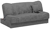 kleines sofa online kaufen Elegante Verchromte Füße Mirjan24 Schlafsofa Gemini mit Bettkasten, 3 Sitzer Sofa, Couch mit Schlaffunktion, Bettsofa Schlafsofa Polstersofa Farbauswahl Couchgarnitur (Orinoco 96)