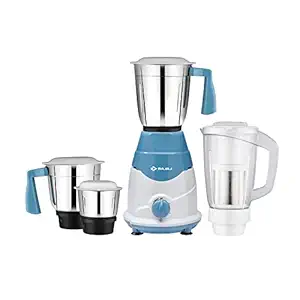 Bajaj Rex DLX 750 W 4 Jars Mixer Grinder, White and Blue