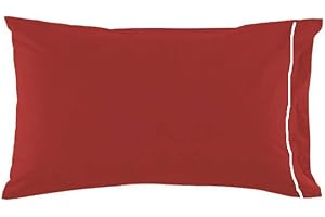 Lingerie Shop 2 Federe 50X80 Per Guanciali In Puro Cotone Tinta Unita (Rosso)