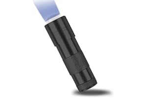 ANGNYA Portatile 12 LED Mini Lampada per Unghie Nero, Torcia Elettrica per unghie Gel Sciugatura Rapida, Strumenti per Nail Art e Strumenti Money Detector(Batterie non Incluse)
