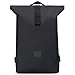 Price comparison product image Roll Top Backpack Waterproof Women & Men Black - JOHNNY URBAN"ALEC" Rolltop Courier Rucksack Made of Water-Resistant Tarpaulin - Cycling Daypack, Flexible & with Removable Laptop Compartment