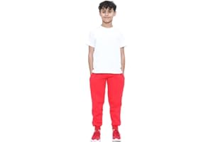 KHIM Jogging Trouser Terry Cotton Tracksuit Bottom Pant Kids Unisex Girls Boys Outdoor Activewear