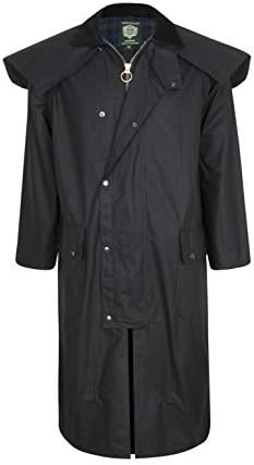 StockmanUnisex Premium Quality Lined Waxed Cape Long RainCoat Made in UK