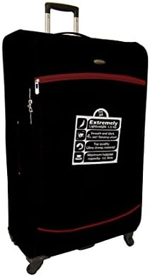 Lightweight 4 Wheel 360 Spinner Luggage Suitcase Travel Trolley Case (Black, 32")