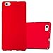 Price comparison product image Cadorabo Case works with Huawei P8 LITE 2015 in METAL RED – Shockproof and Scratch Resistent Plastic Hard Cover – Ultra Slim Protective Shell Bumper Back Skin