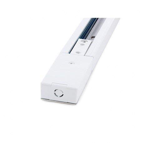 Binario Dritto BIFÁSICO alluminio 1 metro Bianco 14205