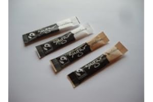 UINCLU 100 Individual White Sugar Sachets & 100 Brown Sugar Individual Sachets