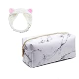 5. Bolsa de almacenamiento multifuncional: nuestra bolsa de maquillaje de mármol también es ideal como bolsa de organización, estuche de lápices, bolso diario, bolsa de artículos de tocador, joyas, accesorios electrónicos, etc. Ideal para viajes, vacaciones, viaje de negocios, camping, organización de baños y actividades al aire libre.