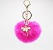 Produktbild Mttheaw Niedlicher Ballerina-Mädchen-Anhänger Kugel Strass Anhänger Tasche Anhänger Weihnachtsgeschenk Engel Auto Schlüsselanhänger, rosarot, 1