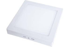 ONSSI® Plafón LED de Techo 24W Cuadrado 300x300 mm,Blanco Frío CCT Panel LED Superficie Marco Blanco Alta Luminosidad Lámpara de Techo