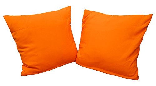 Kissenhüllen Kissenbezüge Microfaser 40×40 cm 2er-Set (Orange) - 2