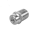 Powerful Tools Stainless steel Silver Pressure Washer Jet wash Spray Nozzle 1/4" meg 25° Fan Jet Sizes 1.07/1.2/1.35mm (050(1.35mm))