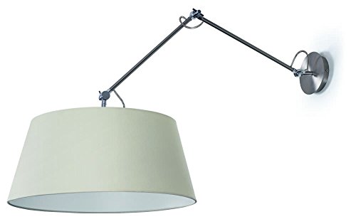 Exo Lighting Easy - Paralume ø 200 cm, cotoné bianco, attacco E27, colore: nichel satinato