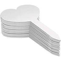 KINGLAKE 100 Stück Herzform Plastik Pflanzenschilder Wetterfest, Kunststoff Pflanzenstecker Weiß, Plastik Stecketiketten…