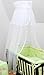 Baby Mosquito Crib Crown Canopy Net / Drape To Fit Crib / Cradle / Moses Basket - WHITE