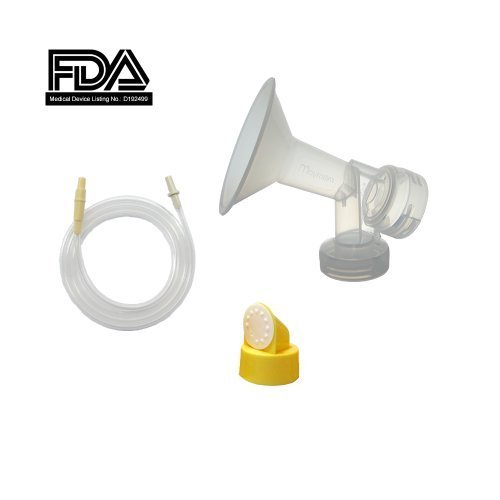 Maymom-Milchpumpenset für Medela Swing-Milchpumpe. Enthält 1 mittlere Brustauflage (vergleichbar mit Medela Personalfit), 1 Ventil, 1 Membran und 1 Einsatzleitung für die Medela Swing-Pumpe. Ersetzt Medela PersonalFit Brustauflage, Ventil, Membran und Swing-Leitung. - 2