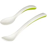IKEA 2Li Mama Kaşığı, Beyaz-Yeşil Bebek Mama Kaşığı 2Li 13-16 Cm