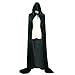 Produktbild HIANG256 Vampir Lang Cape, Halloween Deluxe Samt Vampir Cosplay Party Kleid Geheimnisvolle Umhang Cape mit Kapuze – Unisex