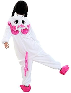 DarkCom Kinder Kigurumi Strampelanzug Pyjamas Tier Cosplay Kostüme Cartoon Jumpsuit Nachtwäsche-Unicorn