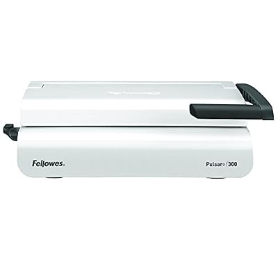Fellowes 5627601 Pulsar+ 300 perforelieur manuel par anneaux plastique usage régulier perfore 20 feuilles et relie 300 feuilles