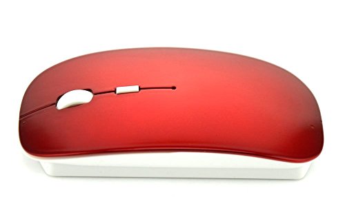 LingsFire® wiederaufladbare Mouse Wireless Gaming Maus USB Mäus Kabellose Maus Funkmaus Optisch USB Maus Wireless Mobile Mouse 2,4GHz PC Computer schnurlos Maus mit USB Empfänger Built-in 830mAh Akku Für PC Laptop Smart TV - 4