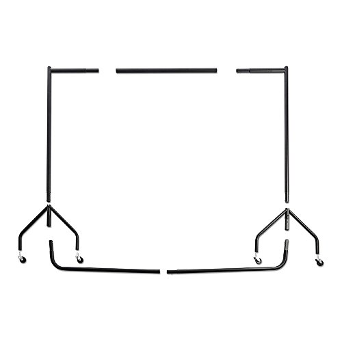 Shopfitting Warehouse Stabiler, Großer Kleiderständer, Garderobenständer – Robuste 183cm lange Profi-Kleiderstange komplett aus Stahl in Schwarz - 5