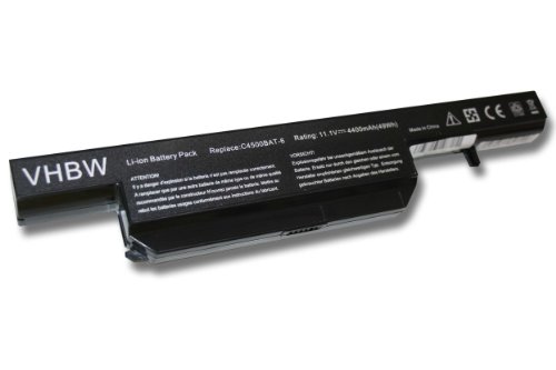 vhbw Li-Ion Akku 4400mAh (11.1V) für Notebook Laptop Wortmann Terra Mobile 1509, 1511, 1526, 1527, 1547, 1547p, 1528 wie C4500BAT-6, 6-87-C480S-4G4.