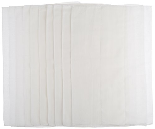 Gerber Birdseye 10 Count 3-Ply Prefold Cloth Diapers, White