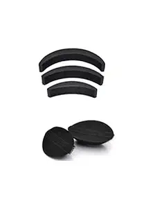 Hair Bumpet & Puff for women and girls hair styling | Made of nylon & hard foam | Black Color | Pack of 3 bumpet & 2 Puff