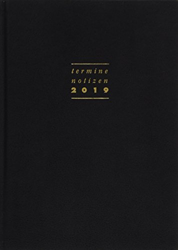Preisvergleich Produktbild Terminer A5, Leder schwarz - Kalender 2019