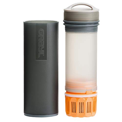 Grayl - botella de purificador de agua Ultralight + filtro negro - 16 oz.