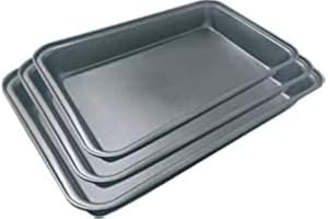 Set de Moules à Cake rectangulaires | Moules à Gâteau en Acier inoxydable | Moules à Chocolat empilables | Moules à Brownie antiadhésifs | EUROXANTY Accessoires de Pâtisserie | Set de 3